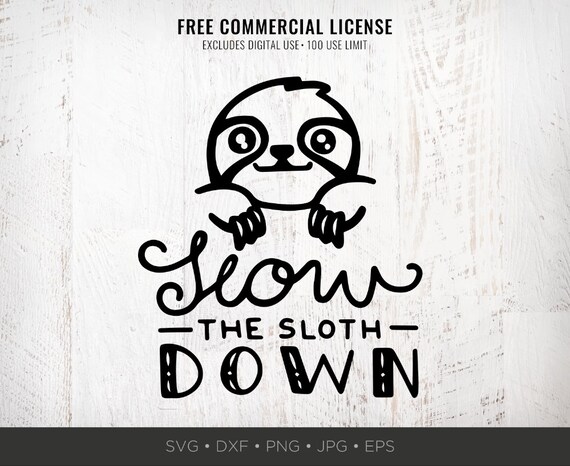 Download Cute Sloth Svg Sloth Png Cut File For Cricut Slow The Etsy