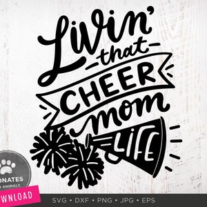 Cheer Mom SVG | Cheer Svg | Cheerleading Svg Football SVG | Mom Life SVG Game Day Svg Football Png Digital Cut File for Circuit Dxf Download