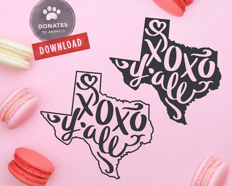 Texas Valentines Day Cut File Texas Valentine SVG Cut File Etsy