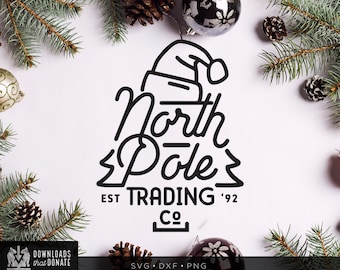 North Pole Svg Christmas Company SVG | Christmas SVG | Holiday Svg | Christmas Badge Svg Christmas Sign Png Christmas Clipart Dxf Cricut Svg