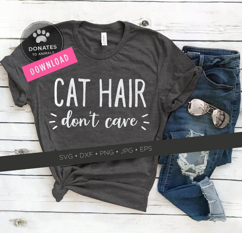 Download Cat Hair Don't Care SVG Cat Mom Svg Fur Mom SVG Cat | Etsy