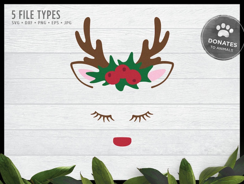 Download Christmas Clipart Reindeer Svg Christmas Svg Rudolph Face Head Svg Cut File For Circuit Dxf Png Holiday Svg Christmas Shirt Svg Clip Art Art Collectibles