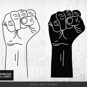 Fist SVG | Black Fist SVG Bundle | Fist Outline Svg | Fist Clipart | Black Lives Matter Svg | Activist Svg | Fight Svg Pride Svg Strong Svg
