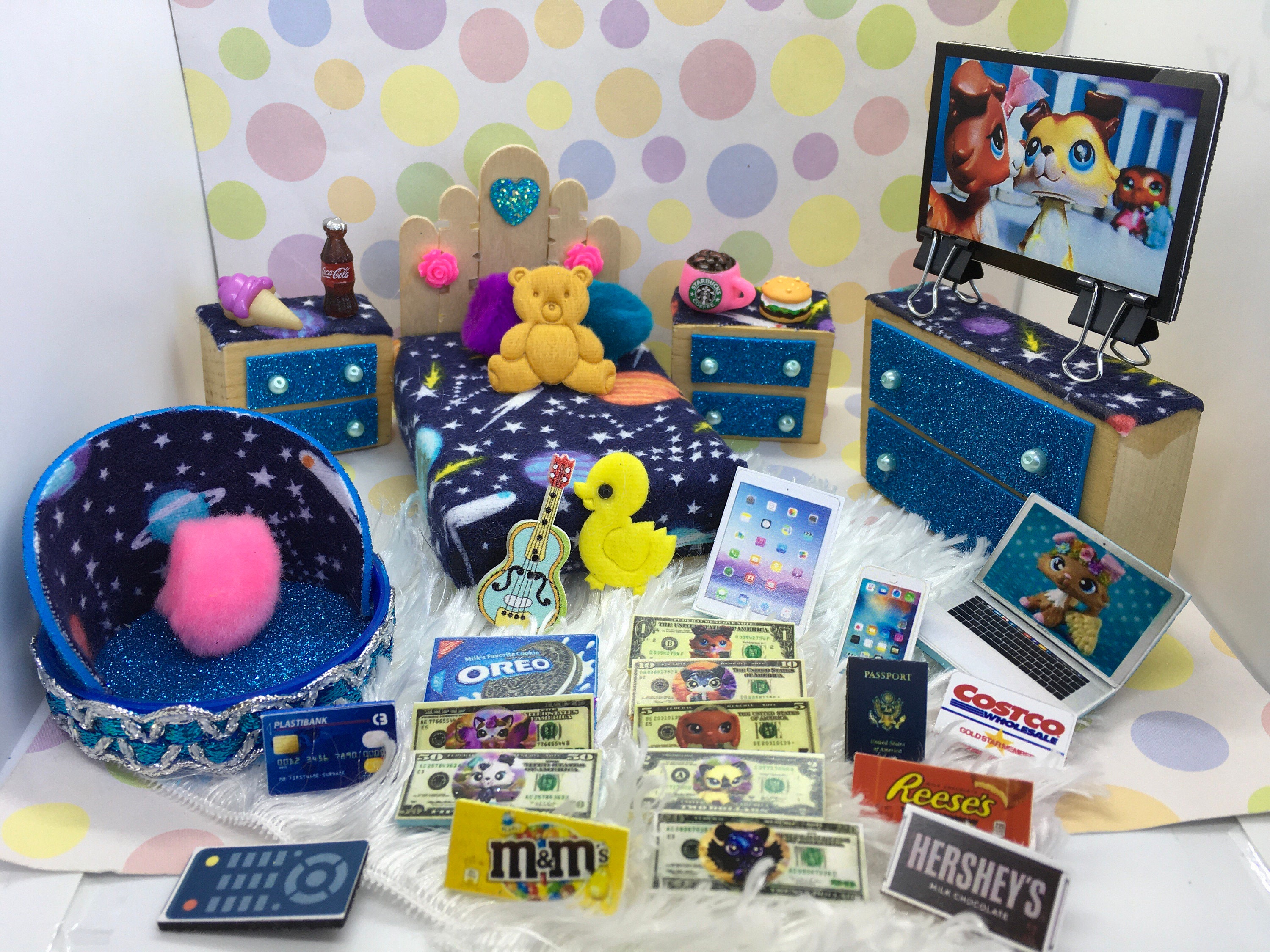bed /& accessories lps PET NOT included Littlest pet shop custom Furniture
