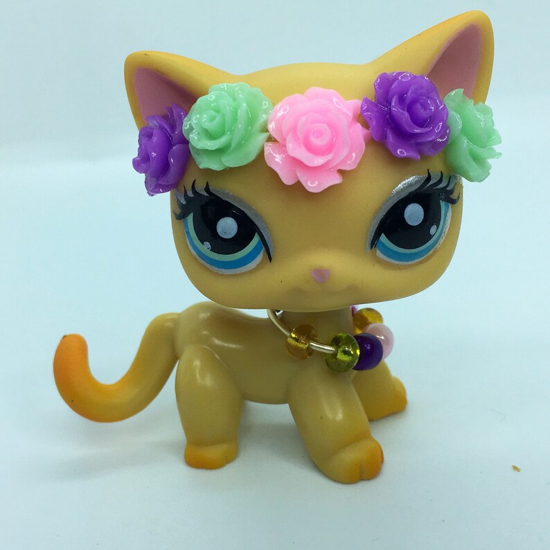 Littlest Pet Shop Cute Yellow Short Hair KITTY Cat With Etsy