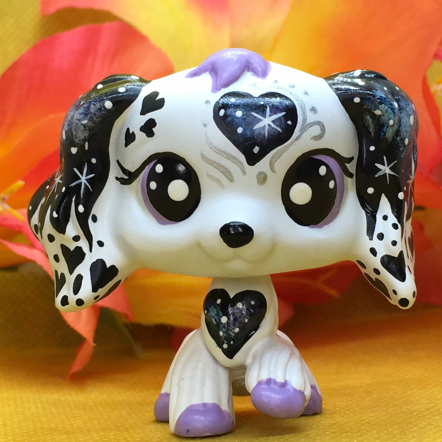 Littlest Pet Shop Cute Galaxy Cocker Spaniel DOG Hand Painted Ooak Custom Nice Etsy Denmark