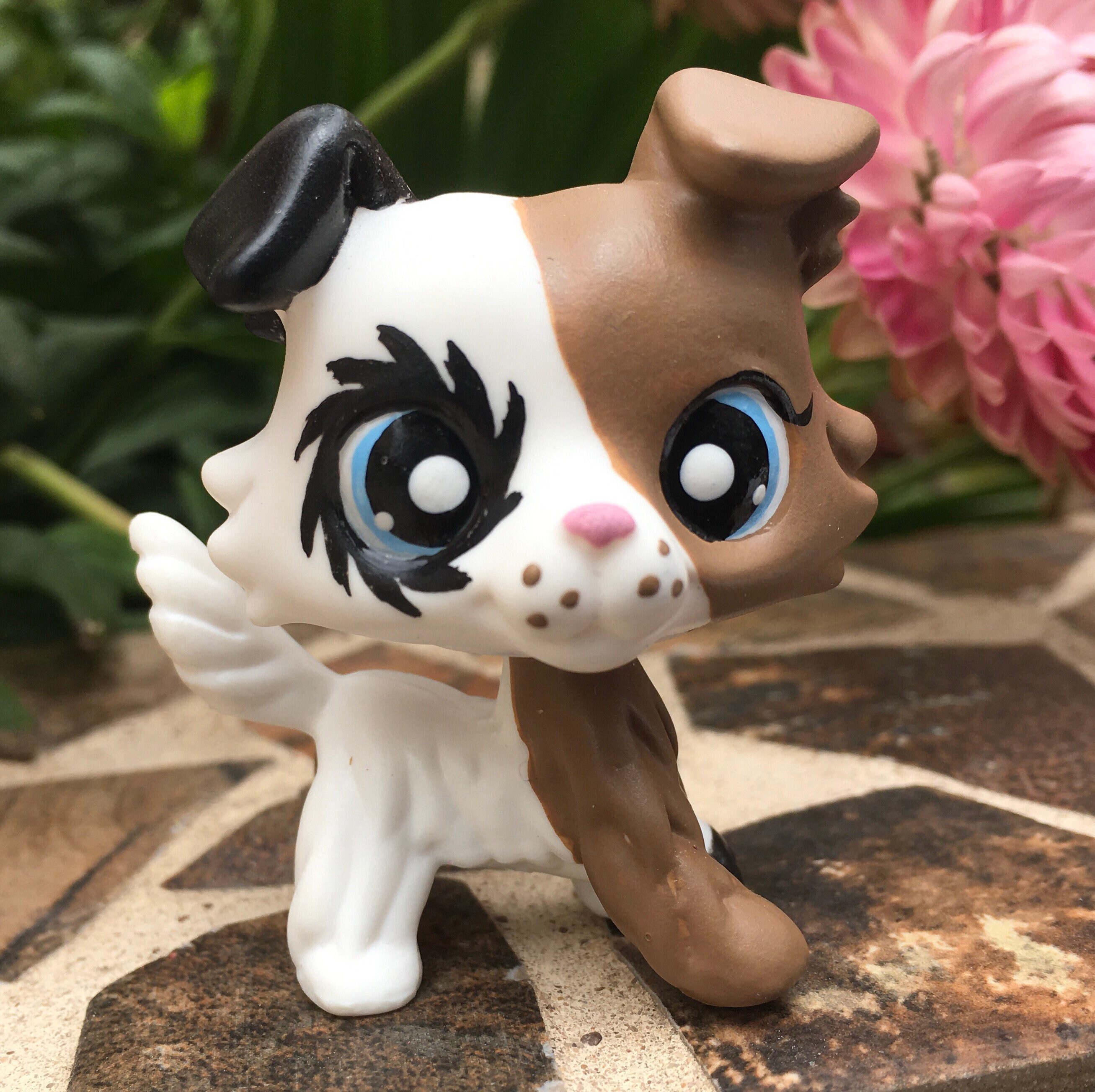 LPS Littlest Pet Shop Toy Custom Beautiful Collie Dog Ooak Custom