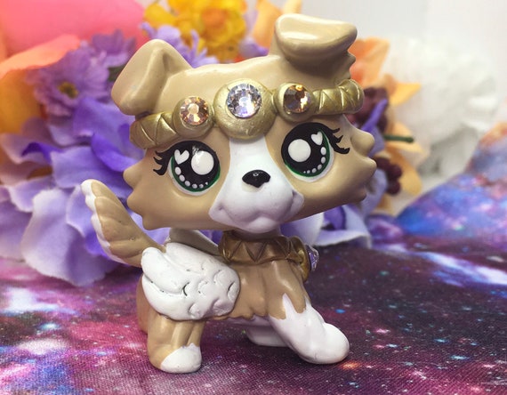 LPS Littlest Pet Shop Toy Custom Beautiful Collie Dog Ooak Custom