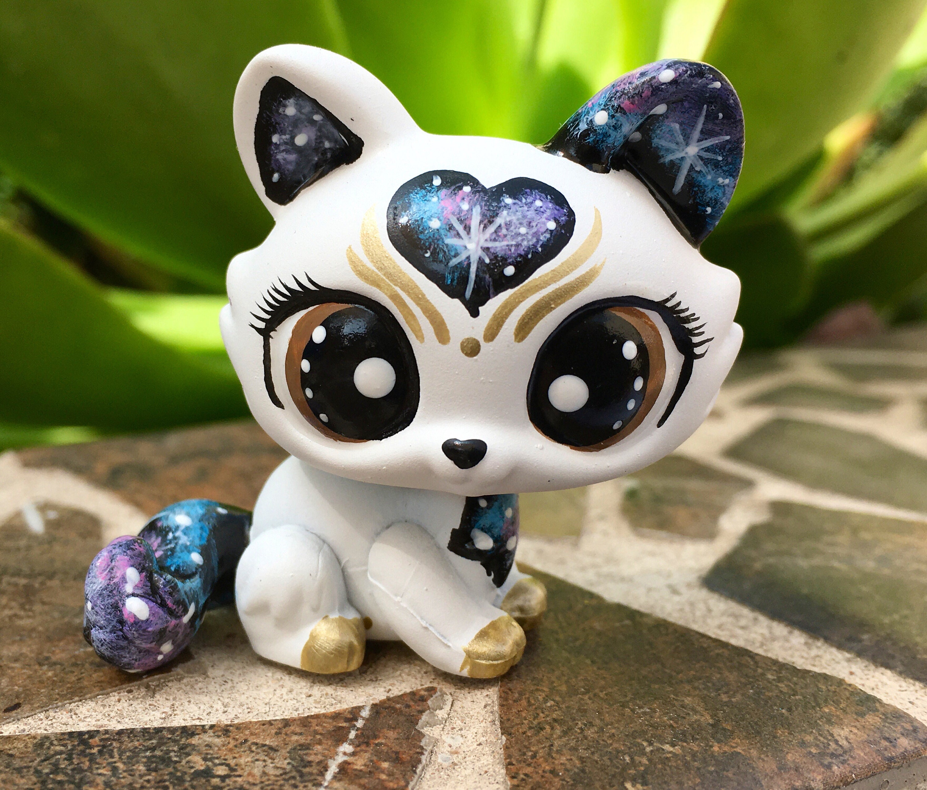 Littlest Pet Shop Cute LPS crouching KITTY Cat Galaxy | Etsy