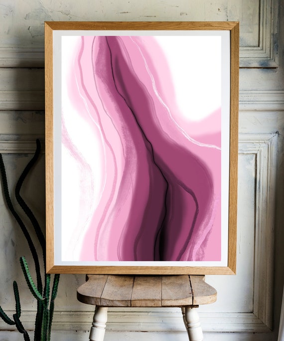 Light Pink Abstract Art PRINT Abstract Art Wall Art Wall Etsy