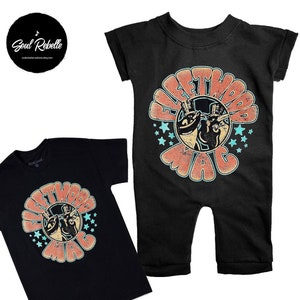 Rock Band and Music T-shirt Romper for Baby | UPCYCLED Band Music Tees, Baby Band Music Tees, Baby Shower gift, Handmade baby bodysuits
