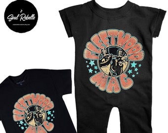 Rock Band and Music T-shirt Romper for Baby | UPCYCLED Band Music Tees, Baby Band Music Tees, Baby Shower gift, Handmade baby bodysuits