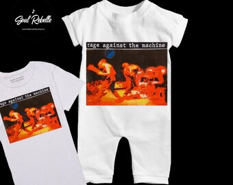 Rock Band and Music Tshirt Rompers for Baby|UPCYCLED Band Music Tees, Baby Band Music Tees, Baby Shower gift, goth baby clothes, punk rock