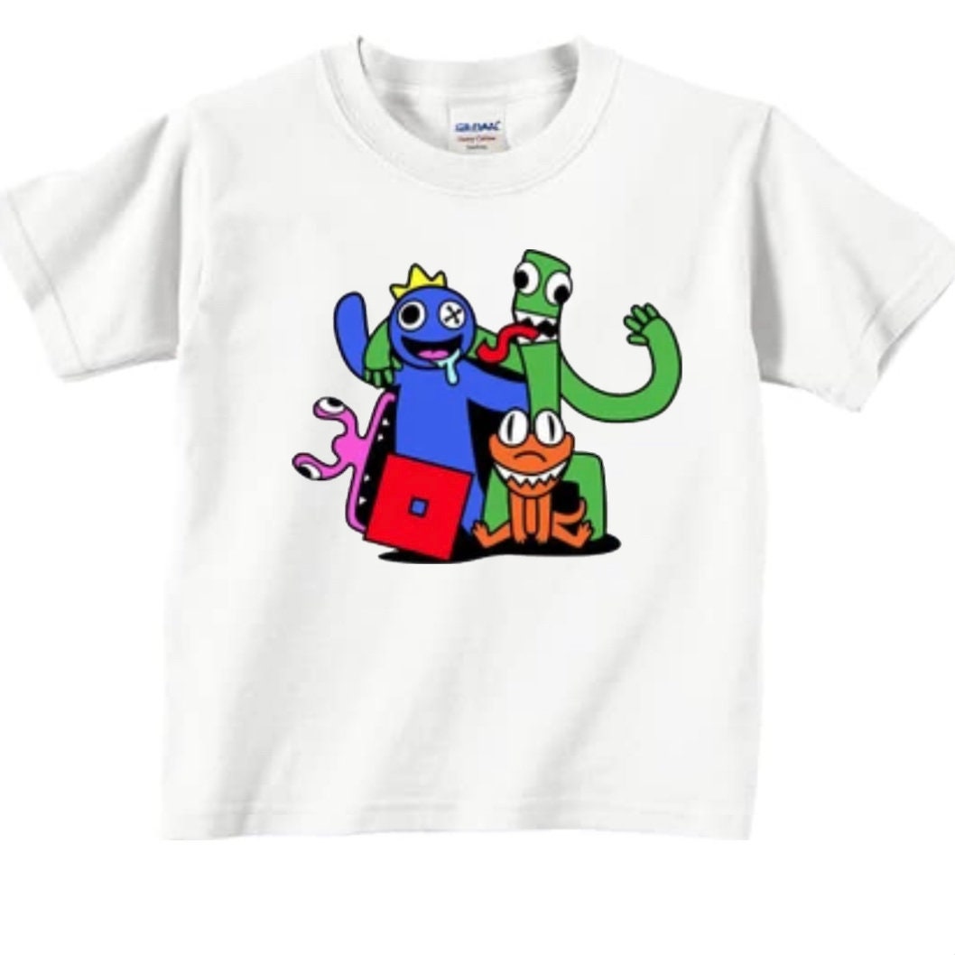 7-14 Years Kids Roblox Rainbow Friends Short Sleeve T-shirt Top