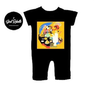 Hip hop Rap Music and band T-shirt romper| UPCYCLED handmade baby bodysuit, baby band tee, baby music one piece outfit, baby shower gift