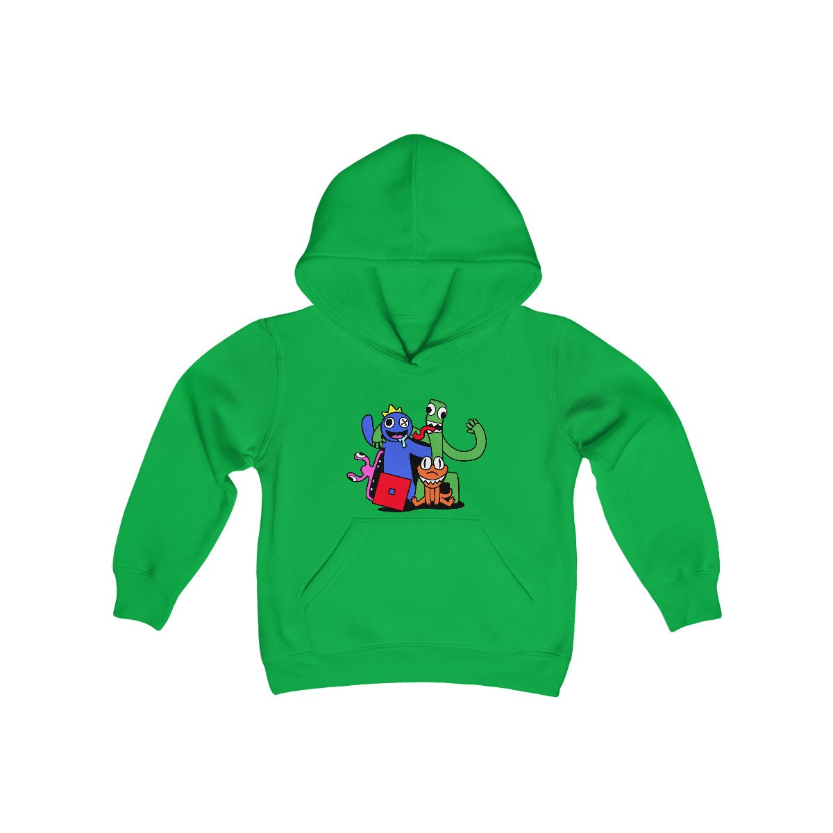 Roblox Rainbow Friends Graphic Hoodie Light Green - PKAWAY