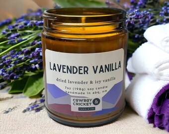 Lavender Vanilla Soy Candles and Melts - Lavender & Icy Vanilla