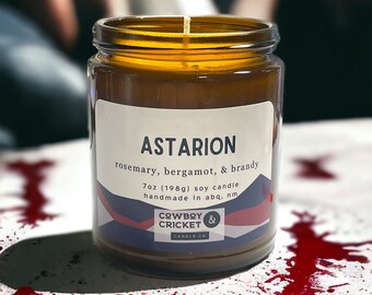 Astarion Soy Candles and Melts - Rosemary, Bergamot, & Brandy - Dungeon Adventure Inspired