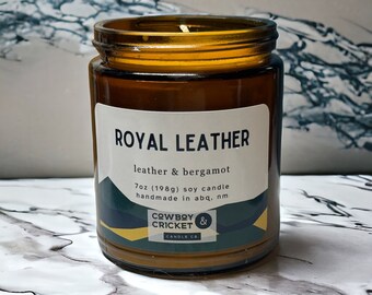 Royal Leather Soy Candles and Melts - Bergamot & Leather