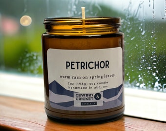 Petrichor Soy Candles and Melts - Warm Rain on Spring Leaves