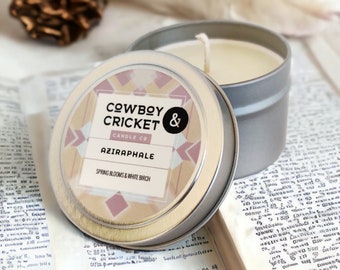 Aziraphale Soy Candles and Melts - Spring Blooms & White Birch - Good Omens Inspired