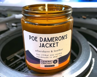 Poe Dameron's Jacket Soy Candles and Melts - Aftershave & Leather - Space Adventure Inspired