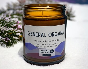 General Organa Soy Candles and Melts - Lavender & Icy Vanilla - Space Adventure Inspired