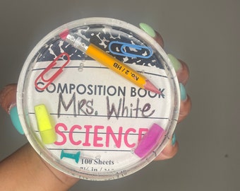 Composition inspired coaster/paperweight for your favorite teacher