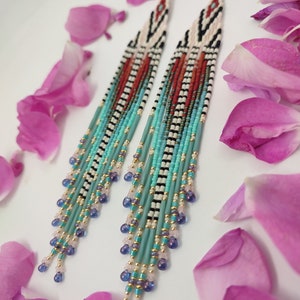 Handmade Bohemian Feather Earrings For Women El Salvador