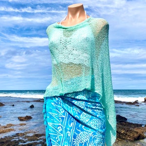 Infinity Poncho. Knitted Shawl Cover Up, Womens&#39; Versatile Shawl, One Fits All Beach Dress Cover Up.
