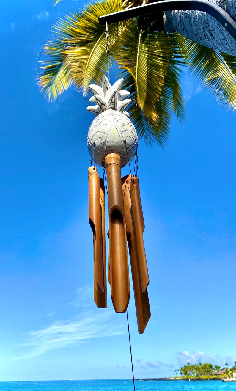 Pineapple Bamboo Wind Chime. Hand Crafted Gift of Hawaii | Etsy