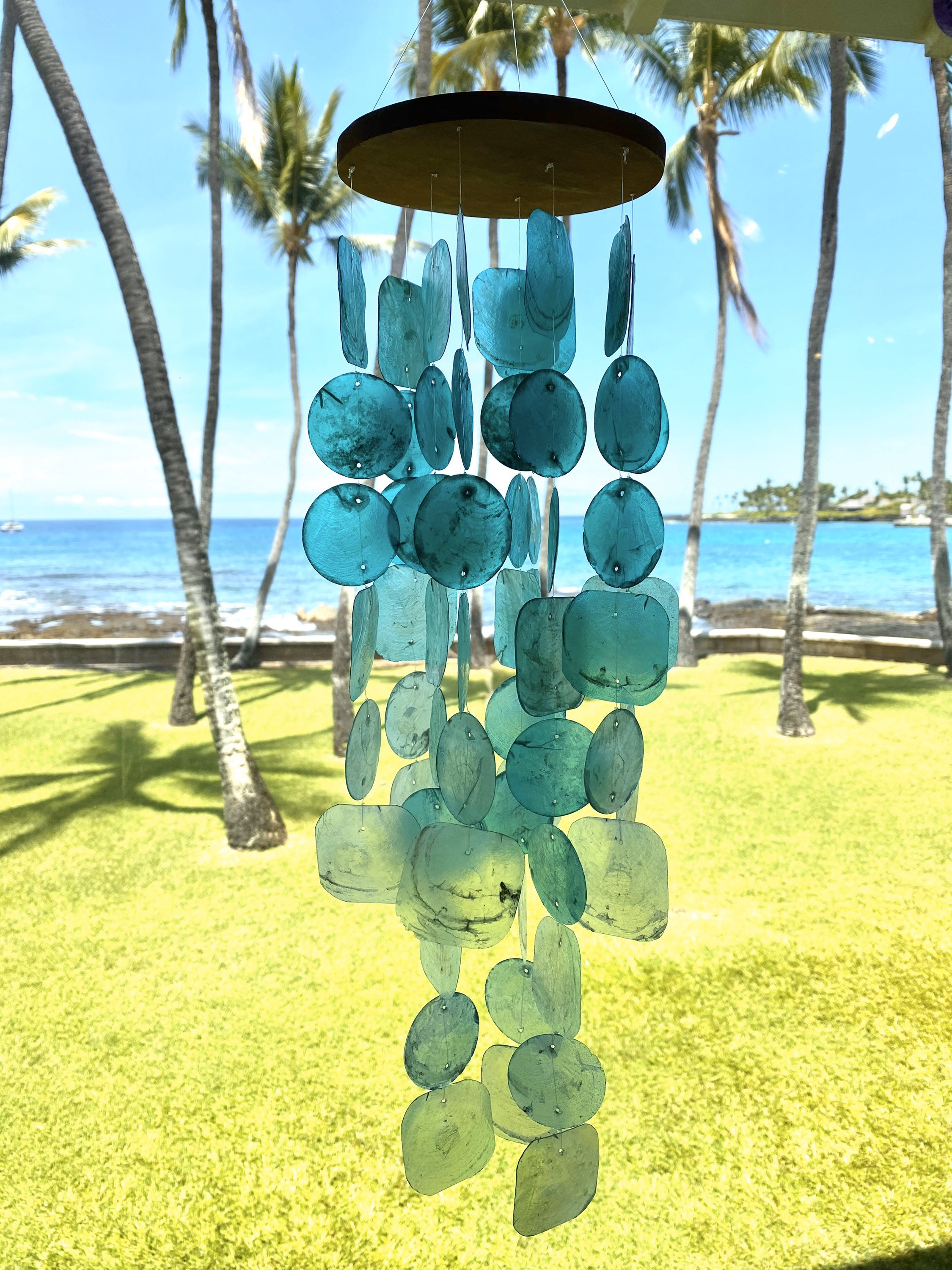 Capiz Shell Wind Chime Ocean Nautical Decor. Hawaii Island Life