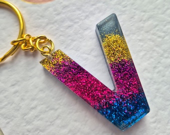 Ready to Ship Initial Keyring V-Z - Alphabet Keyring - Personalised Keyring - Initial Keychain - Alphabet Keychain