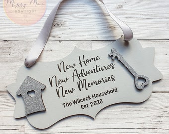 New Home Plaque , House Sign, First Home , New Home Gift , Personalised Home Decor , Housewarming Gift , Memories , Moving Gift , New Home