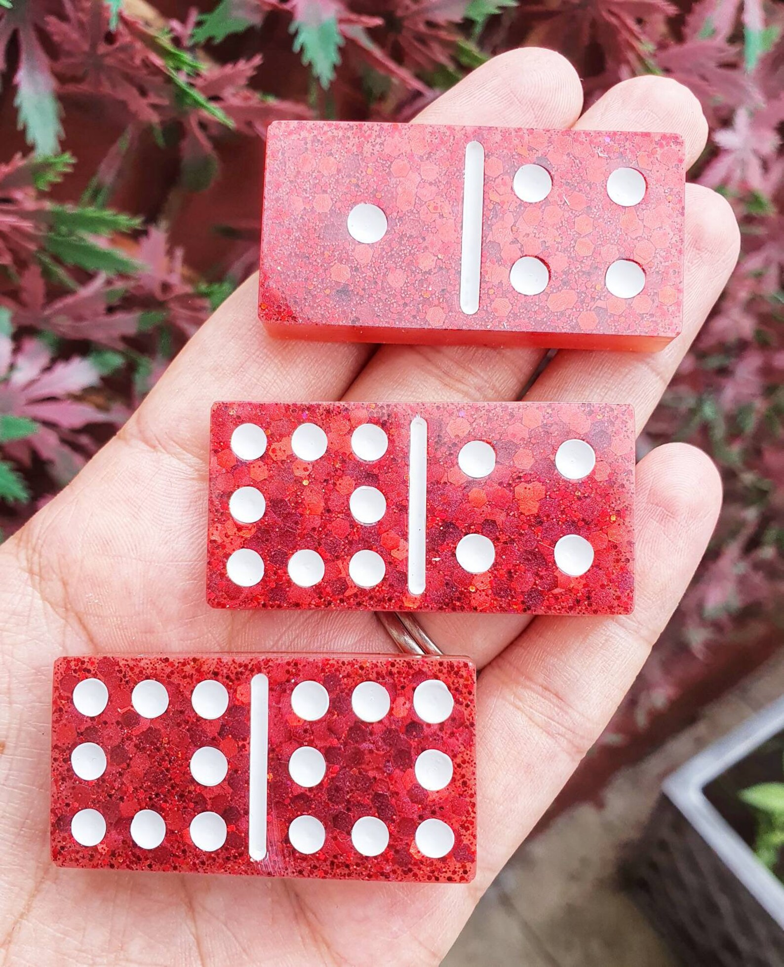 Custom Dominoes Resin Dominoes Dominoes Set Glitter Etsy