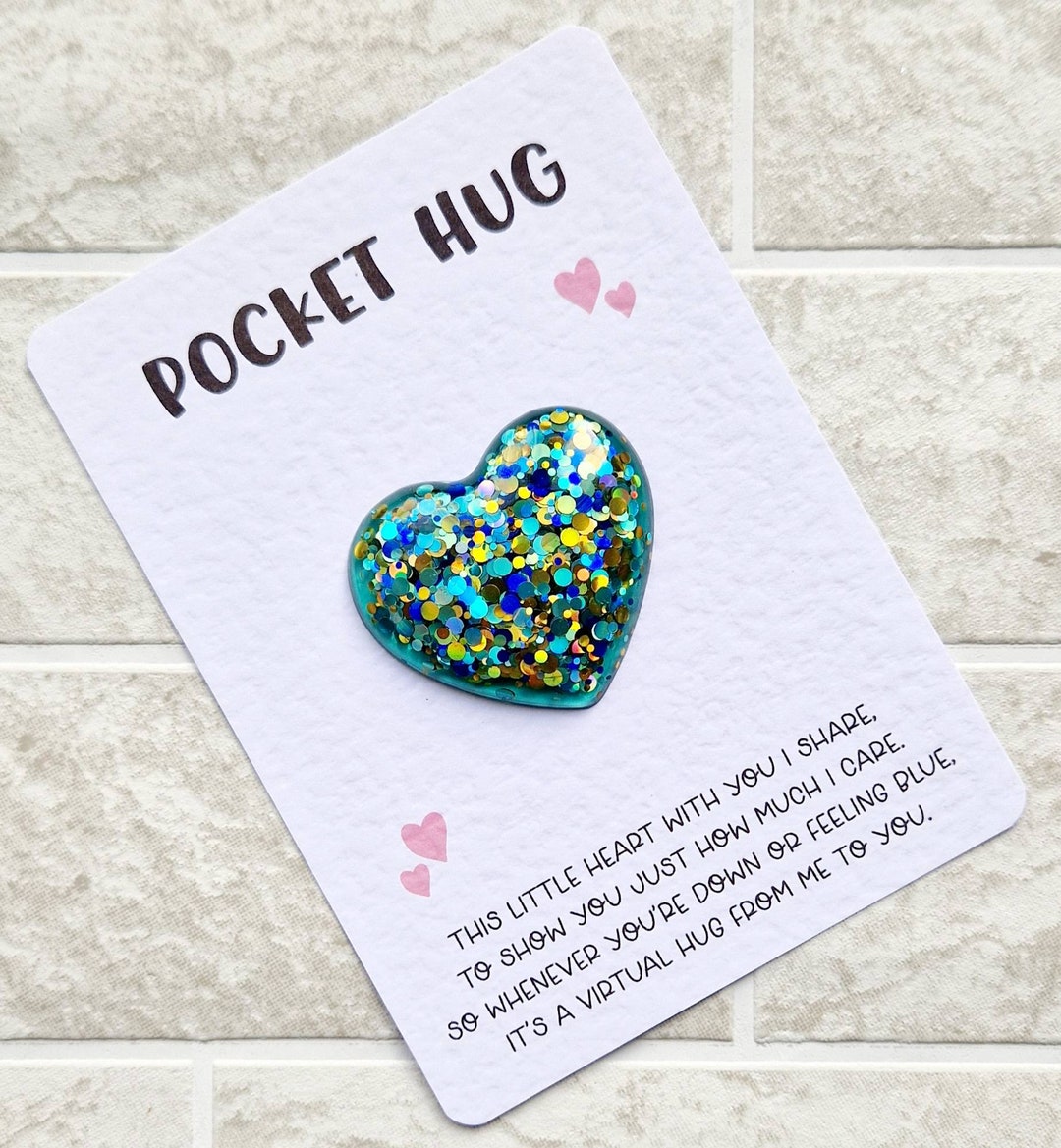 40 Sets Pocket Hug Token Bulk Hug Cards With Heart Shape Natural Stones Greeting Keepsake Exchange Card Relationship Gift Colleagues Family Classmates Distanc
