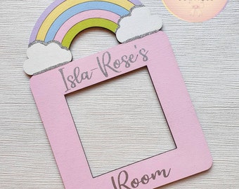 Personalised Light Switch Surround , Light Switch Cover , Wall Decor , Nursery Decor - Rainbow Accessories , Rainbow Bedroom Accessories