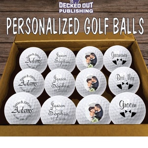 Custom Golf Balls Gift Wedding Engagement Groomsmen Dad Father Best Man image 2