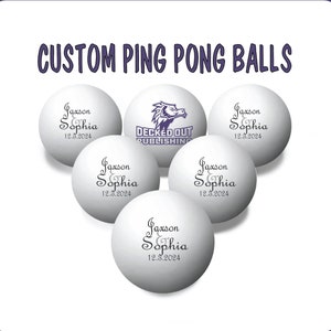 Custom Ping Pong Balls | Sets of 3, 6, 9+ | Text or Photos | HD Color Printed  | 2 Star Ball | Logo or Image | Gift | Personalized