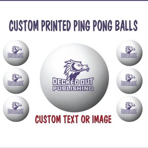 Personalized Ping Pong Balls | Text or Photos | HD Color Printed  | 2 Star Ball | Logo or Image | Gift | Custom Logo Ping Pong Balls