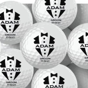 Custom Golf Balls Gift Wedding Engagement Groomsmen Dad Father Best Man image 1