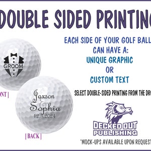 Custom Golf Balls Gift Wedding Engagement Groomsmen Dad Father Best Man image 3