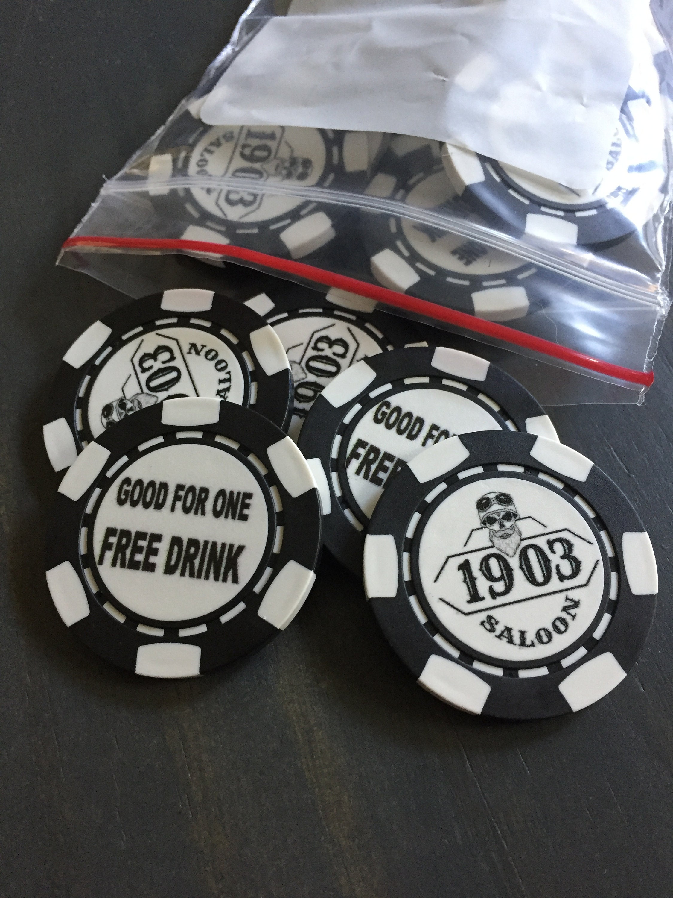 Custom Drink Chips Drink Token Free Drink Drink Chips Etsy