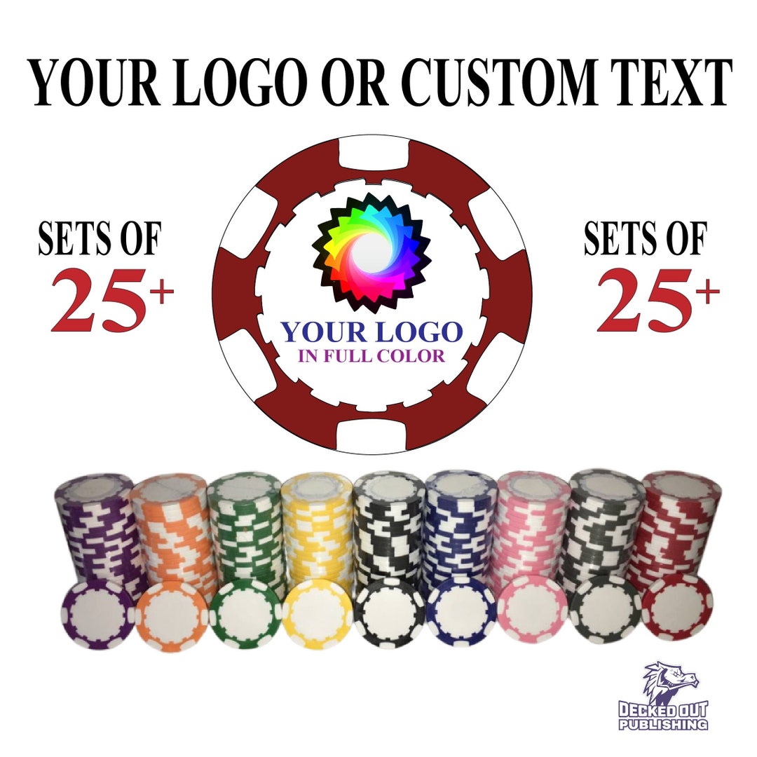 Personalized Poker Chips Your Image or Text Gift Wedding Etsy