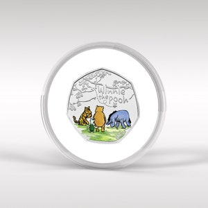Winnie the Pooh and Friends 2022 50p Royal Mint Coin BU Coloured Decal