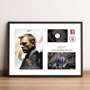 Daniel Craig No Time To Die James Bond Wall Art Print Poster A4