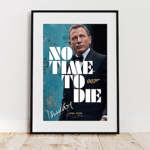 Daniel Craig No Time To Die James Bond Wall Art Print Poster For A4 Frame