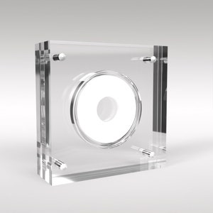Quarter Sovereign Coin Acrylic Coin Display Case Holder White