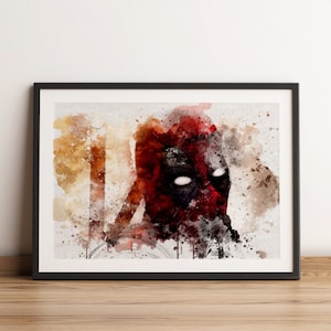 Deadpool Wall Art Poster - Frame And Canvas Option