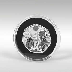 R2D2 C3PO Star Wars 50p Royal Mint 2023 BU Münze 1